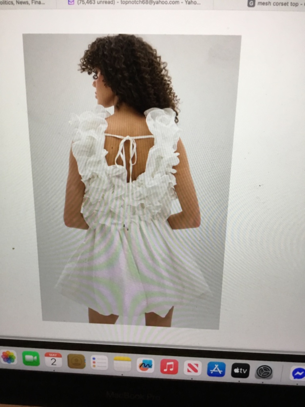BORN TO STAND OUT RUFFLE MINI DRESS - S - Picture 6 of 8
